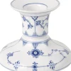 Royal Copenhagen Musselmalet Riflet Lysestage, 7,5 cm