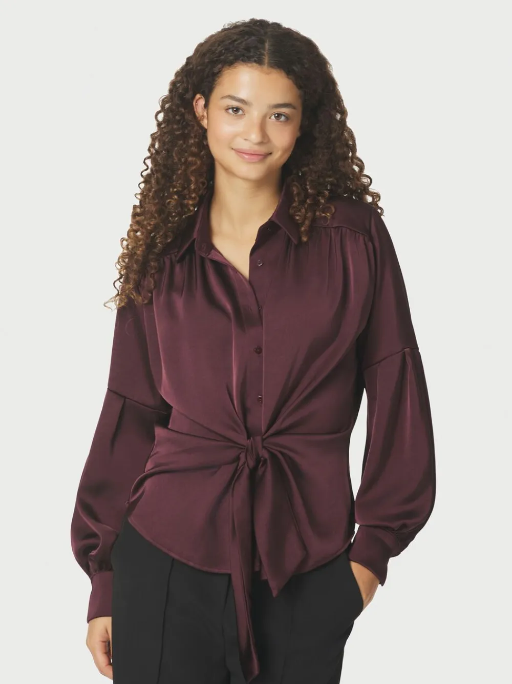 Naja Satin Shirt>Neo Noir New