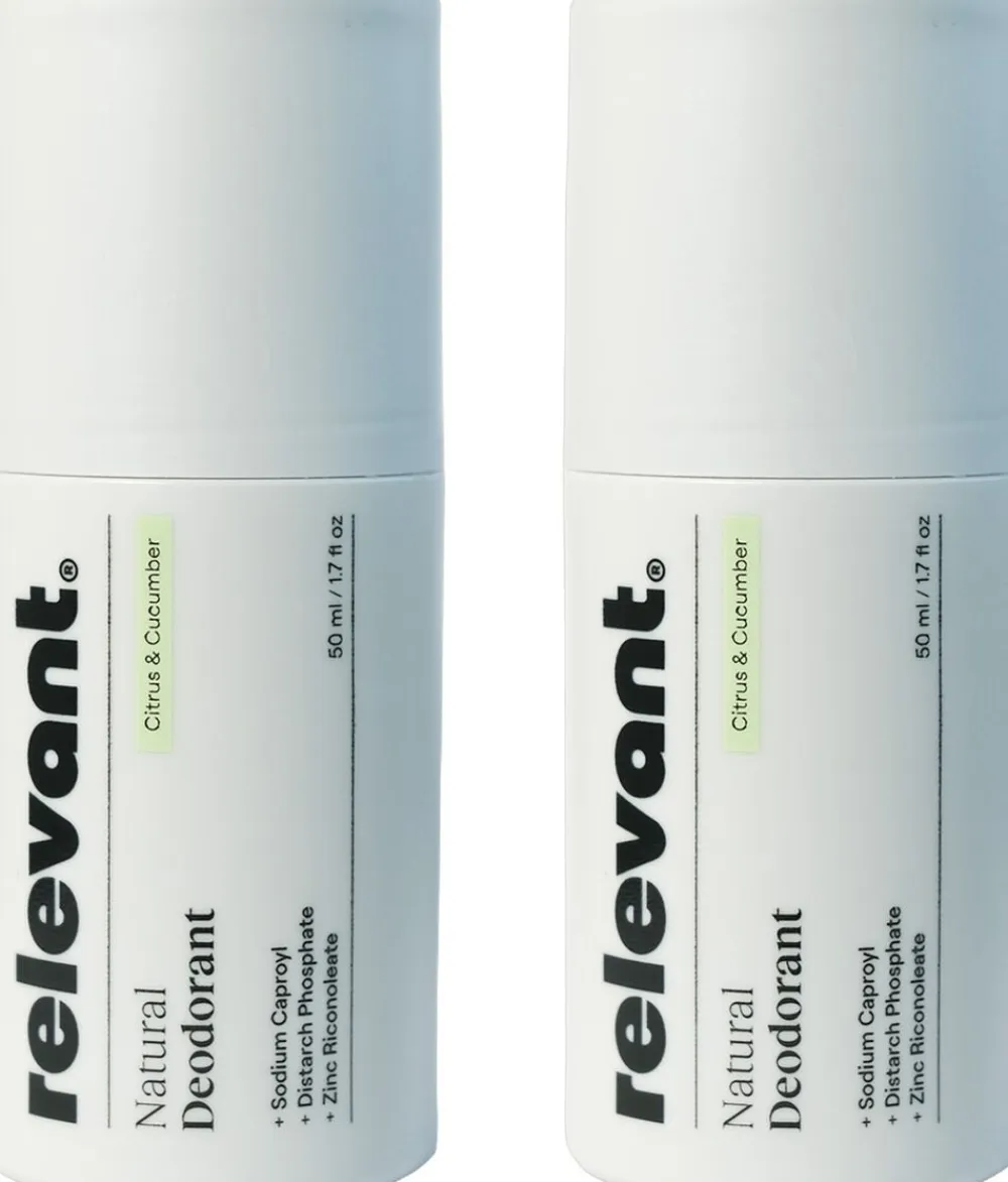 Natural Deodorant Citrus & Cucumber Duo Pack>Relevant Online