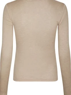 Neo Noir Nella Fine Rib Blouse Beige melange Best