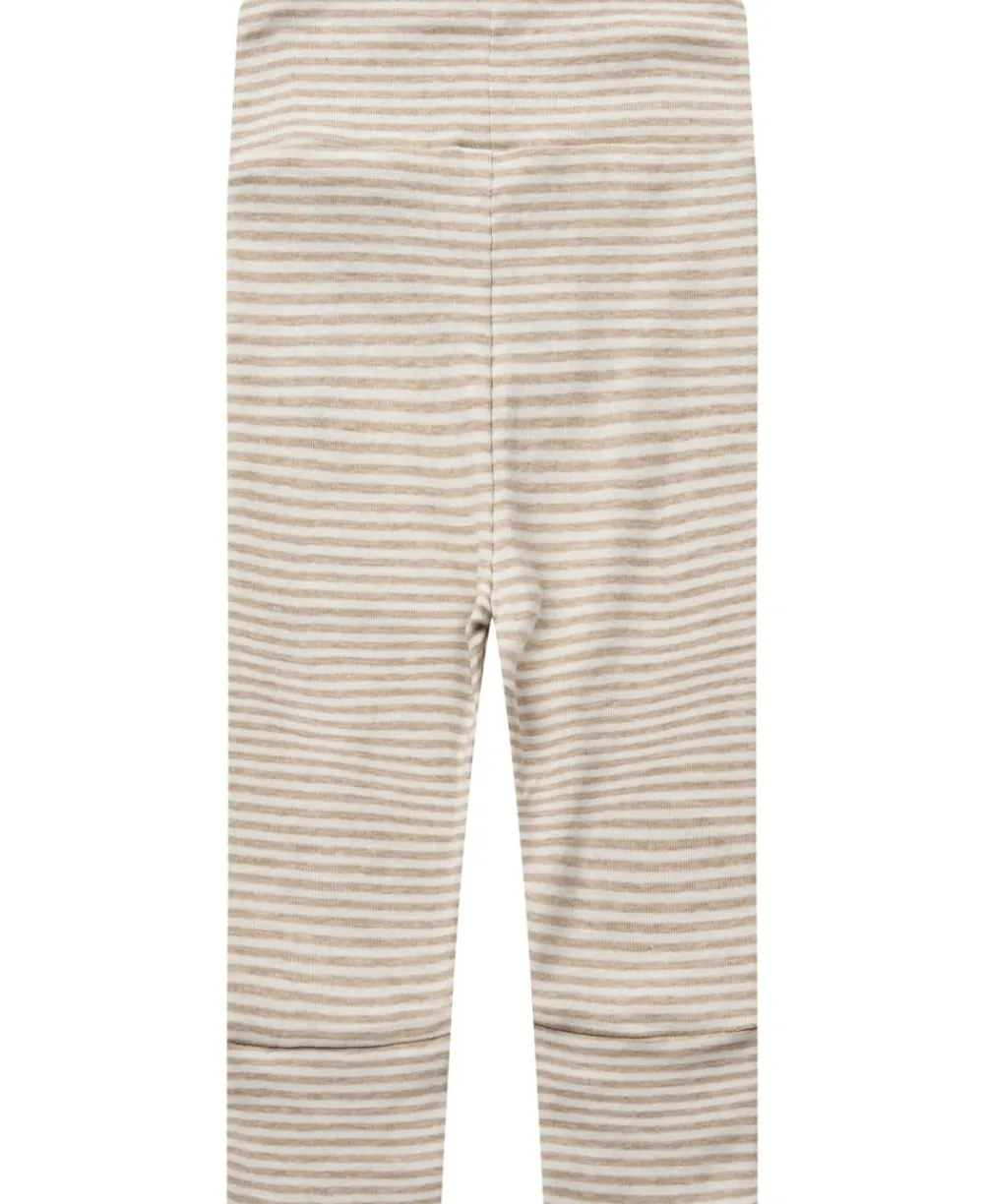 Magasin du Nord Collection Newborn leggings GOTS Beige stripe Online