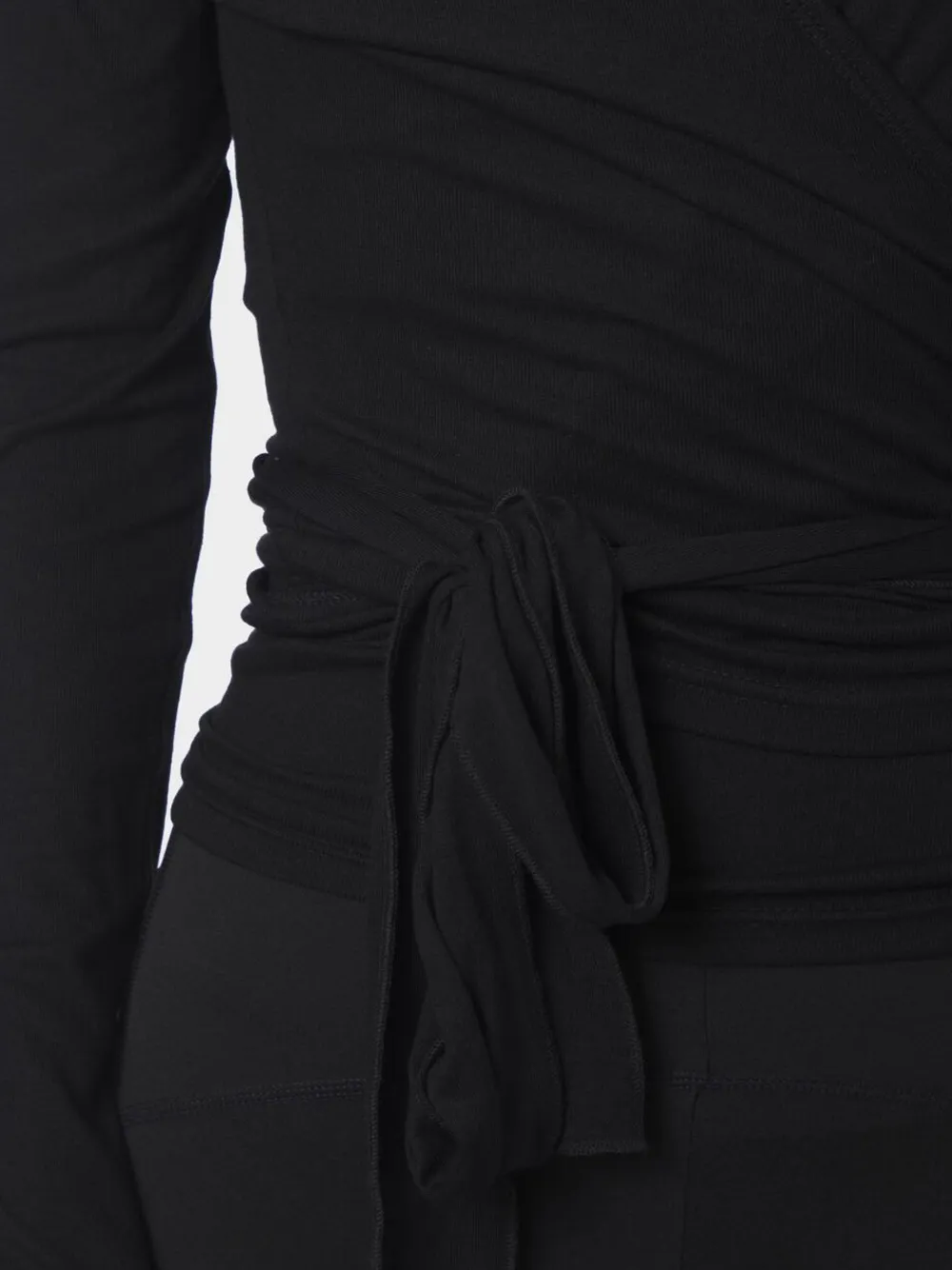 Neo Noir Nia Jersey Wrap Blouse Black Discount