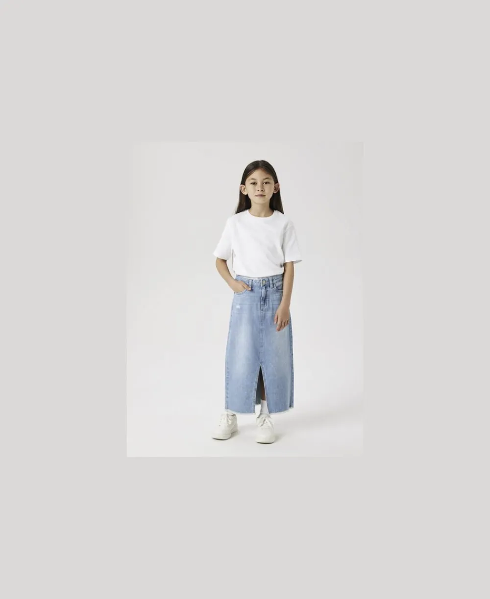 Name It NKFKAT DNM LONG SKIRT 3724-BE NOOS Blå Best