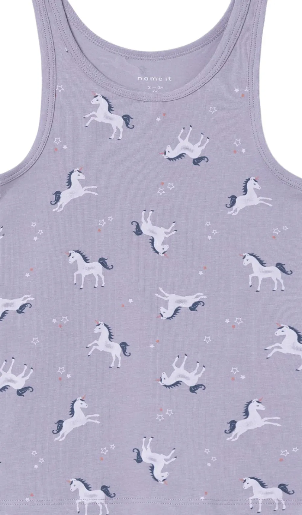 NMFTANK TOP 2P LAVENDER UNICORN NOO>Name It Hot