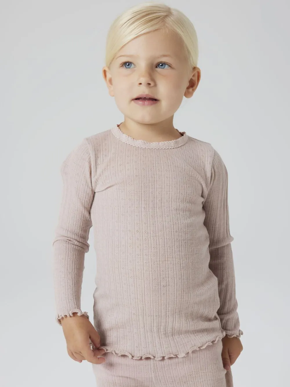Name It NMFWOSSA WO/SI RIB LS TOP Shadow gray Best
