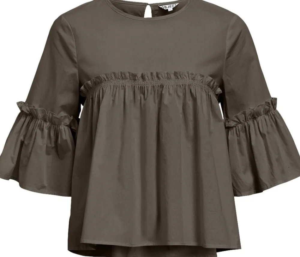 OBJIRA HOPE 3/4 RE O-NECK TOP 141>Object Online