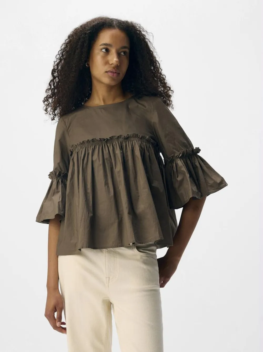OBJIRA HOPE 3/4 RE O-NECK TOP 141>Object Online
