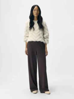 Object OBJLISA WIDE PANT NOOS Seal brown Hot