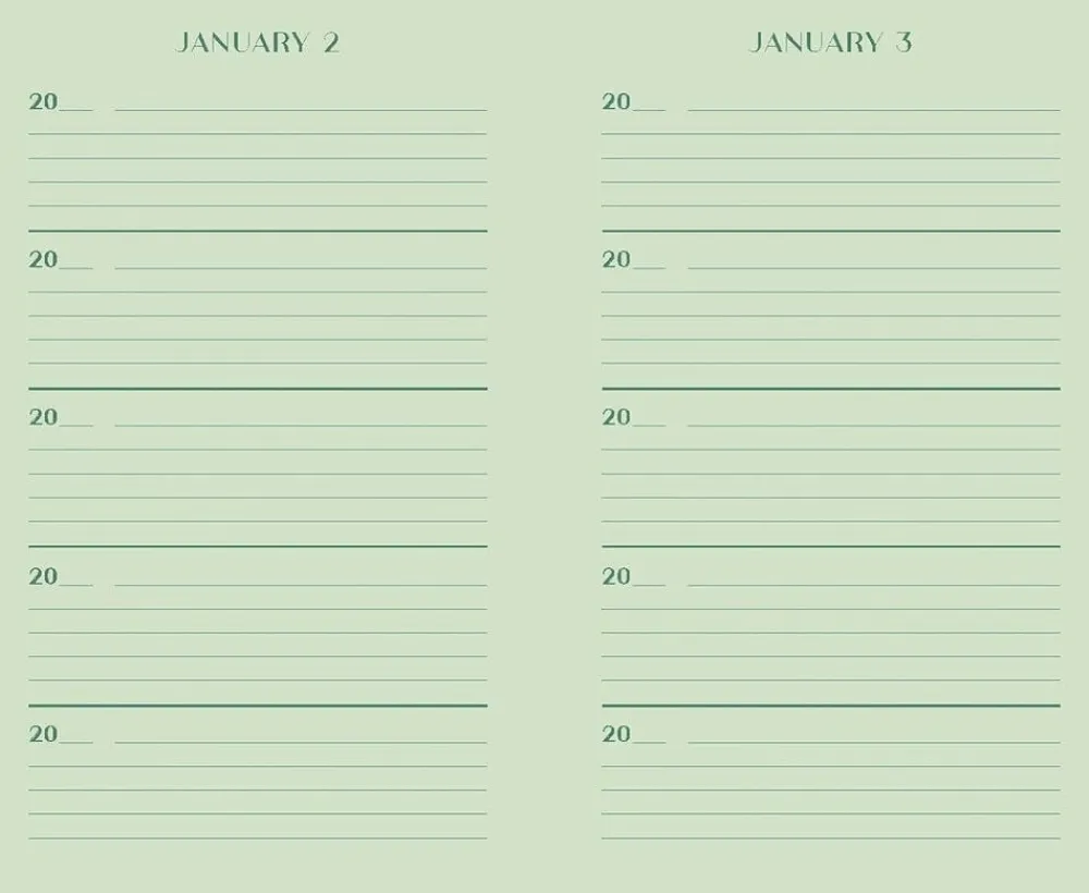 New Mags One Line a Day - Green w/Gold