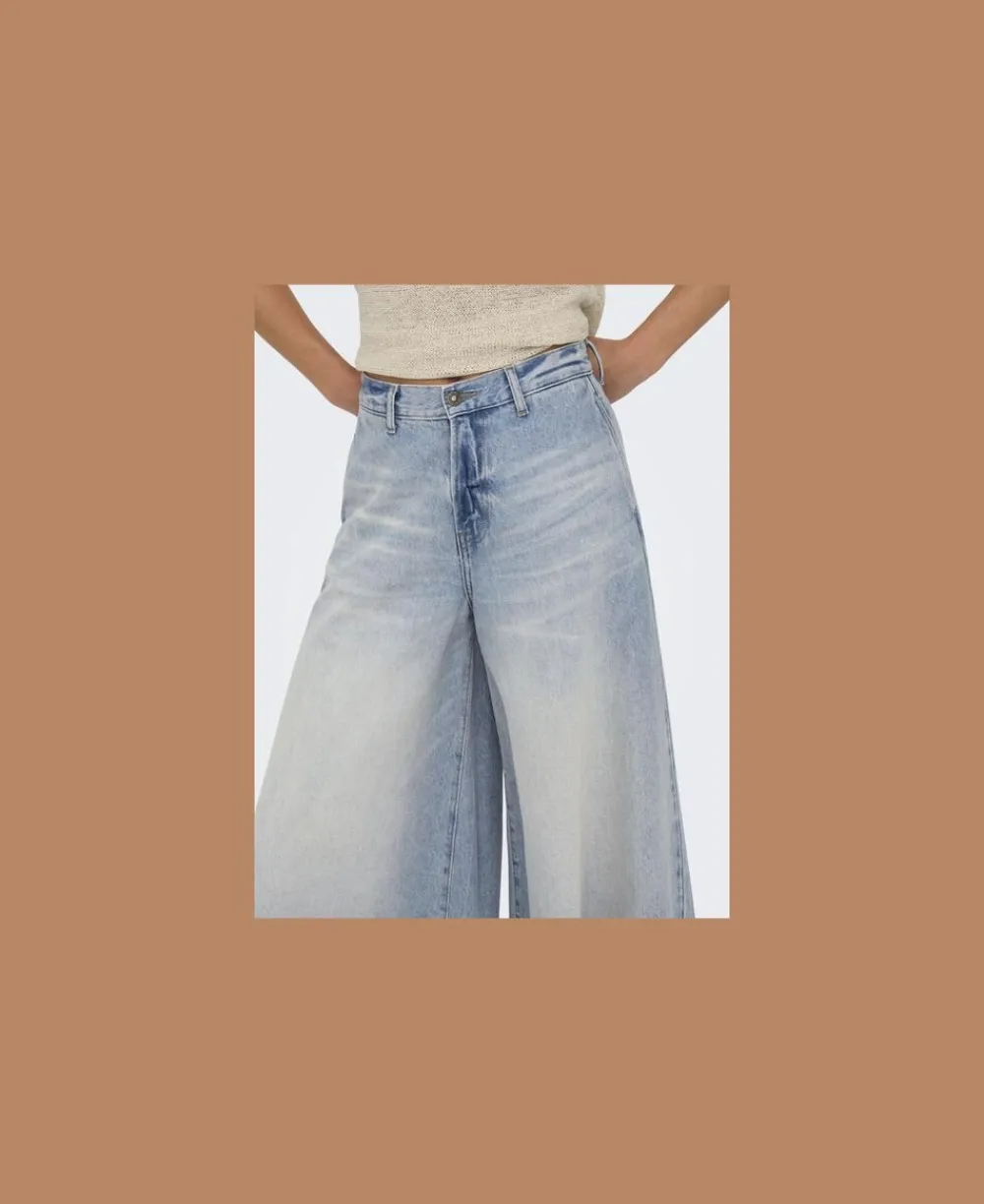 Dame ONLY ONLLA BREA HW LONG DNM SHORTS TAI