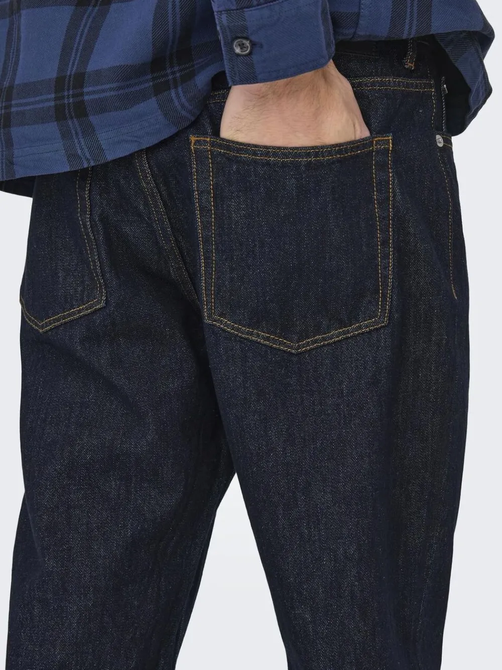 Only & Sons ONSEDGE STRAIGHT RINSE 4942 TAI DNM Dark blue denim/rinse Discount