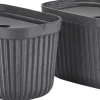Opbevaringsboks Pulp 23 x 15 cm 2 stk. Black>Zone New