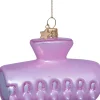 Vondels Ornament glass soft pink opal hair clip H6. 5cm