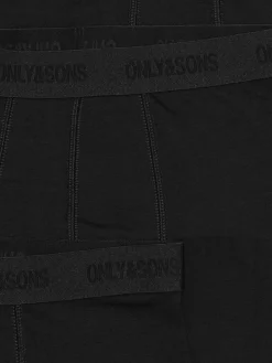 Børn Only & Sons OSJFITZ SOLID BLACK BOXER 3PK. ACC