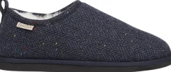 Lovelies PALPANA WOOL - CLOSED WOOL SLIPPERS WITH SHEARLING LINING Blue Discount