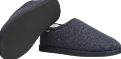 Lovelies PALPANA WOOL - CLOSED WOOL SLIPPERS WITH SHEARLING LINING Blue Discount