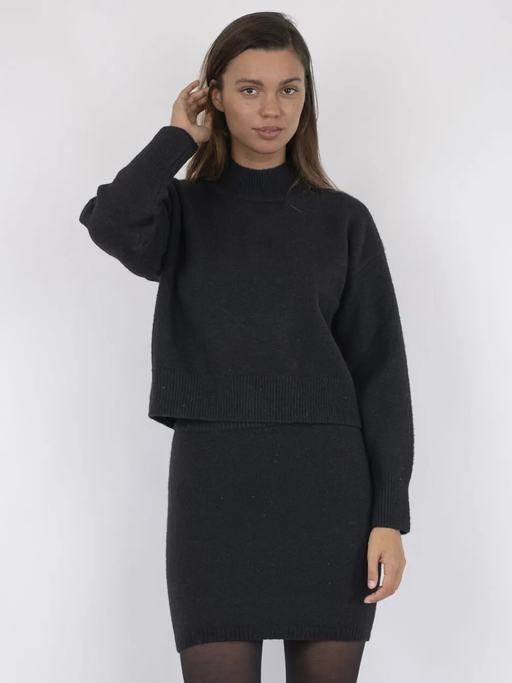 Paulina Knit Blouse>Neo Noir