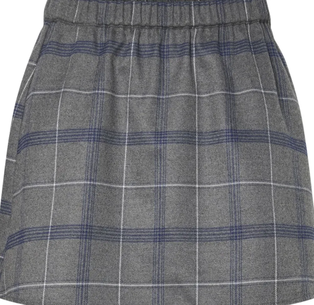 Pieces PCDIANA MW SHORT SKIRT WVN D2D Concrete grey/blue Outlet