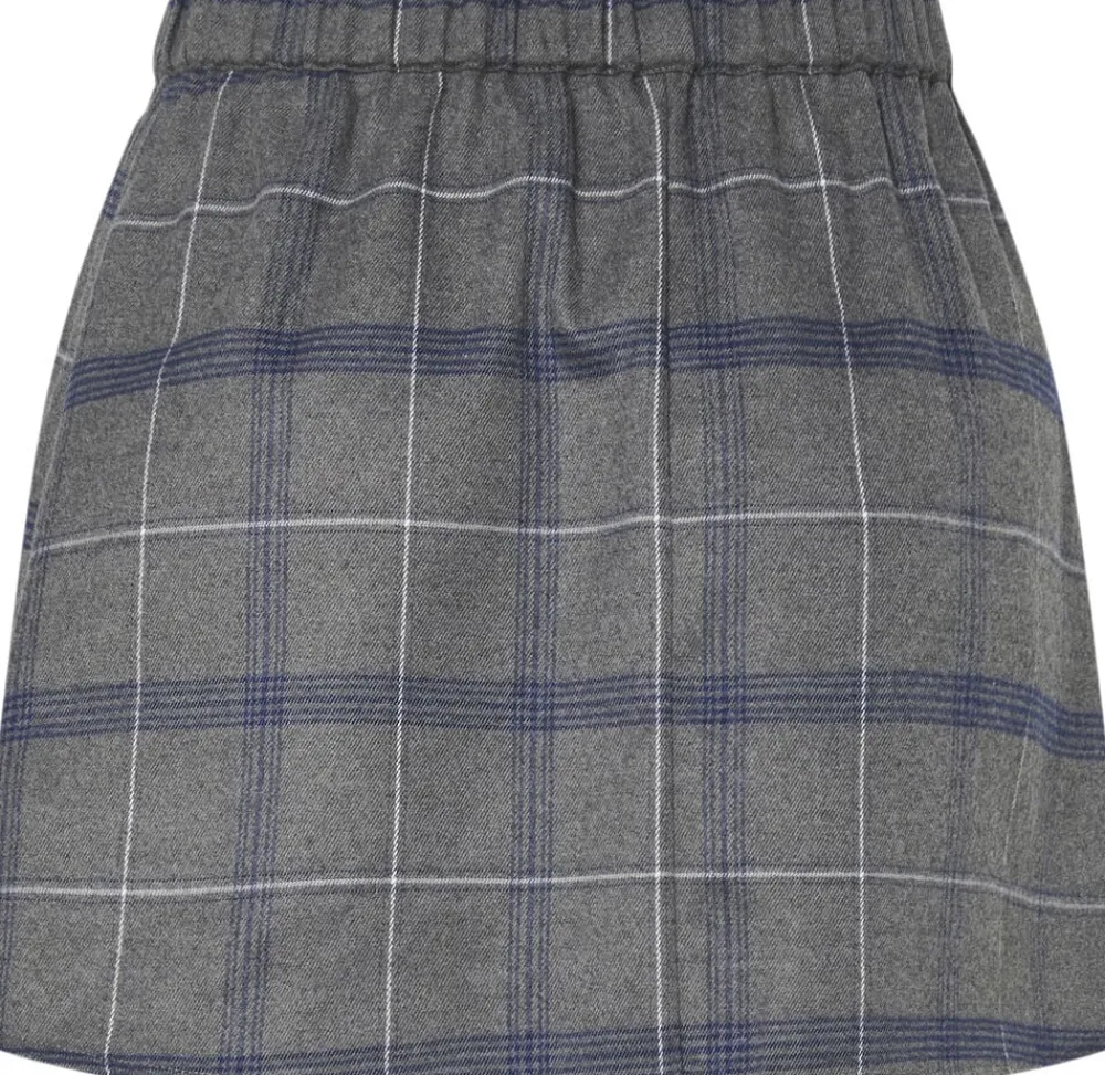 Pieces PCDIANA MW SHORT SKIRT WVN D2D Concrete grey/blue Outlet