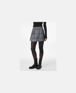 Pieces PCDIANA MW SHORT SKIRT WVN D2D Concrete grey/blue Outlet