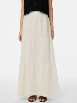Pieces PCSIKKA MAXI SKIRT D2D Cloud dancer