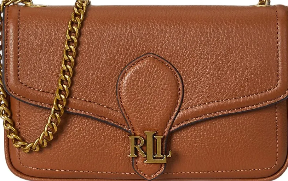 Lauren Ralph Lauren Pebbled Leather Bradley Crossbody Wallet Lauren tan