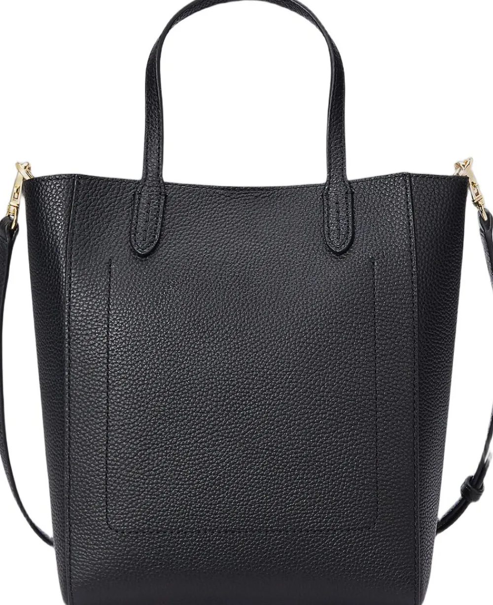 Lauren Ralph Lauren Pebbled Leather Small Cameryn Tote Bag Sort Outlet