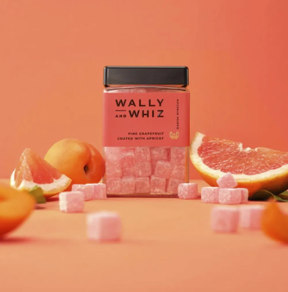 Wally and Whiz Pink Grapefrugt med Abrikos - regular cube 240 gr