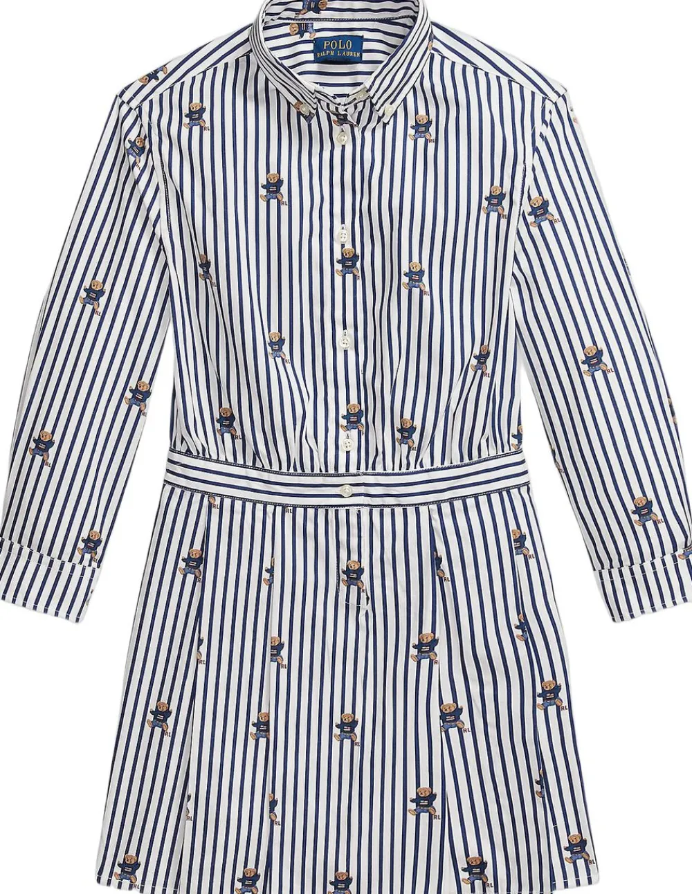 Polo Ralph Lauren Polo Bear Cotton Shirtdress 183 bear-navy-white Clearance