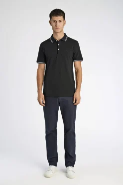 Lindbergh Polo shirt w. contrast piping Sort New