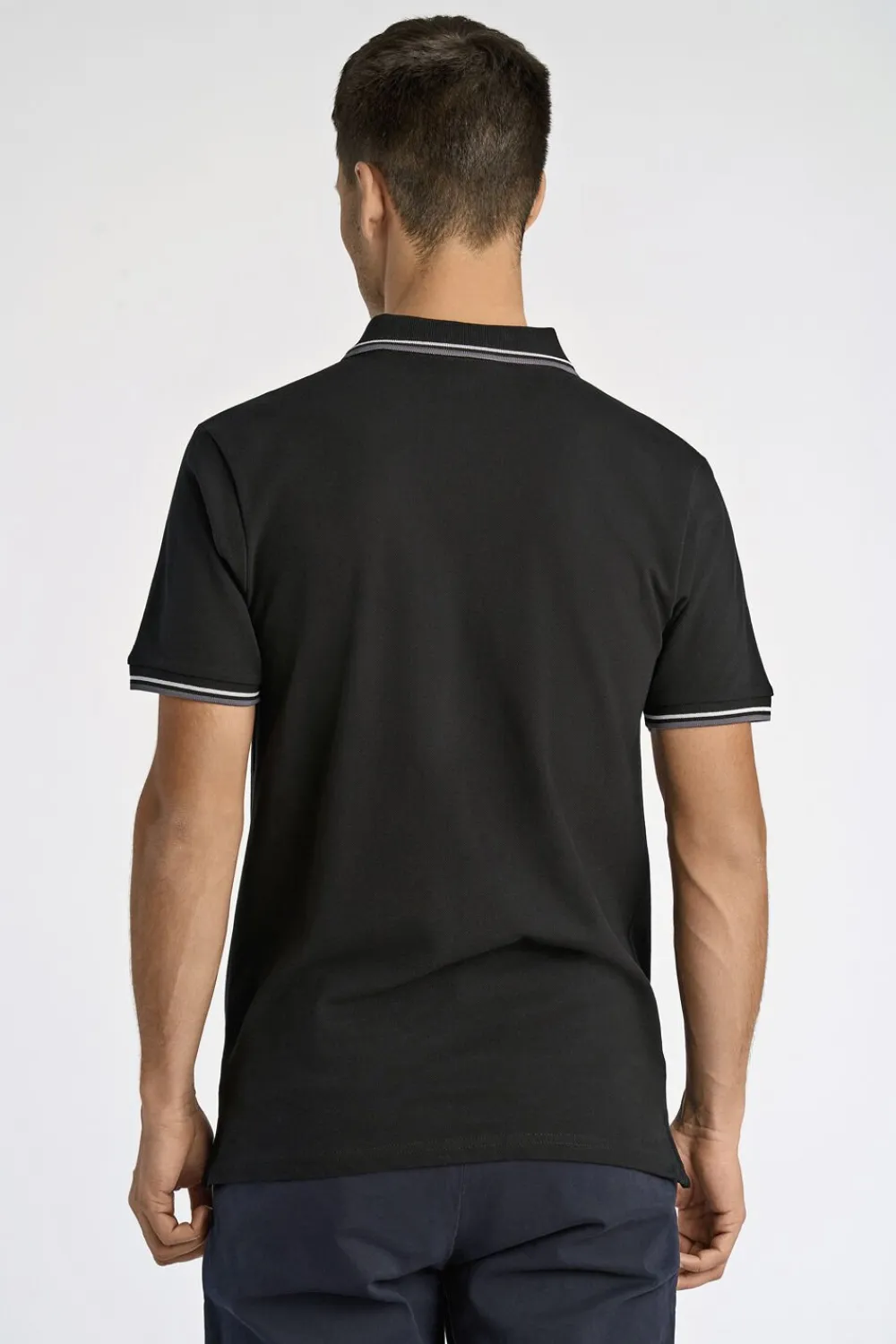 Lindbergh Polo shirt w. contrast piping Sort New
