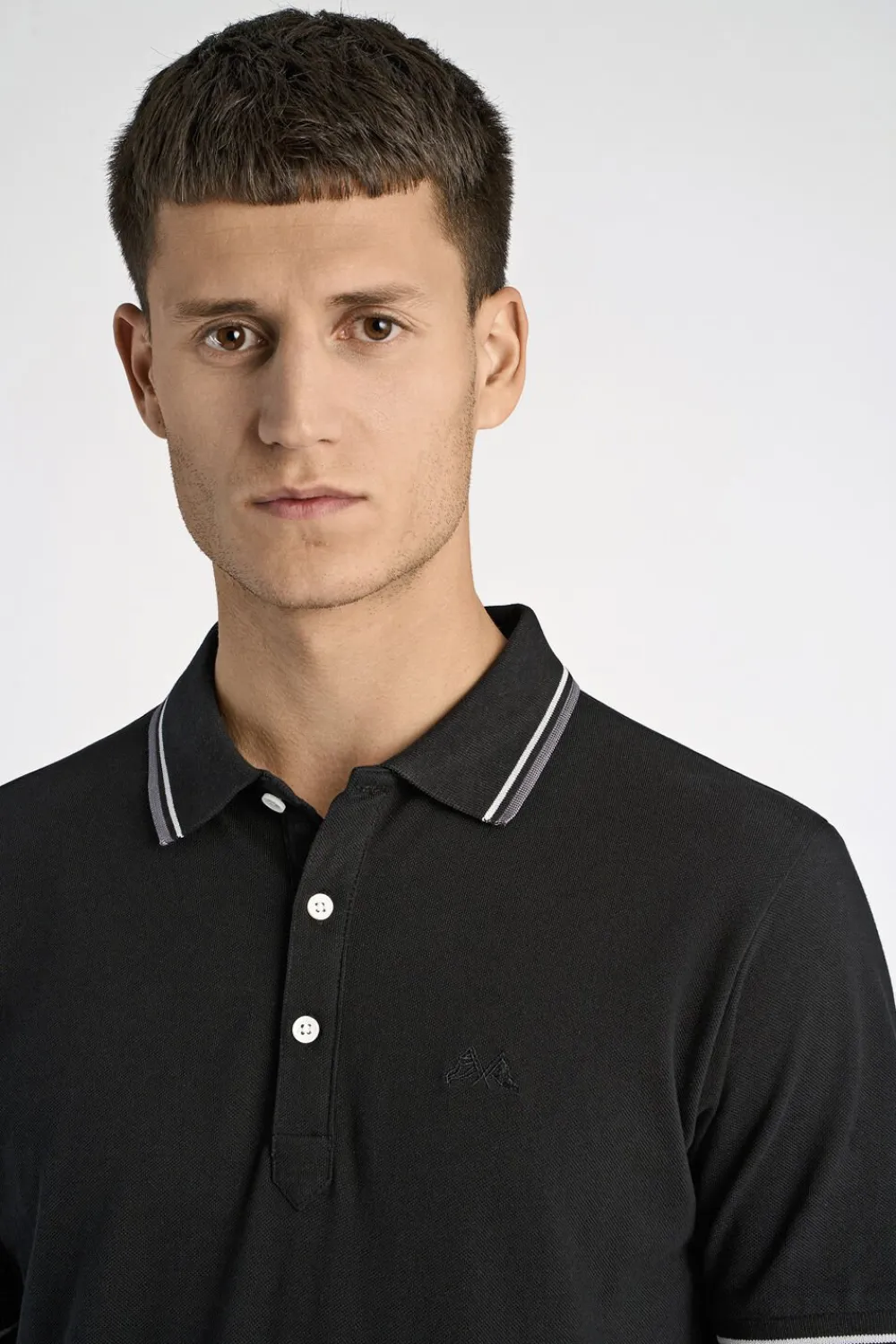Lindbergh Polo shirt w. contrast piping Sort New