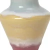 Poppery Vase H12 cm pink/mint/gul>Kähler New