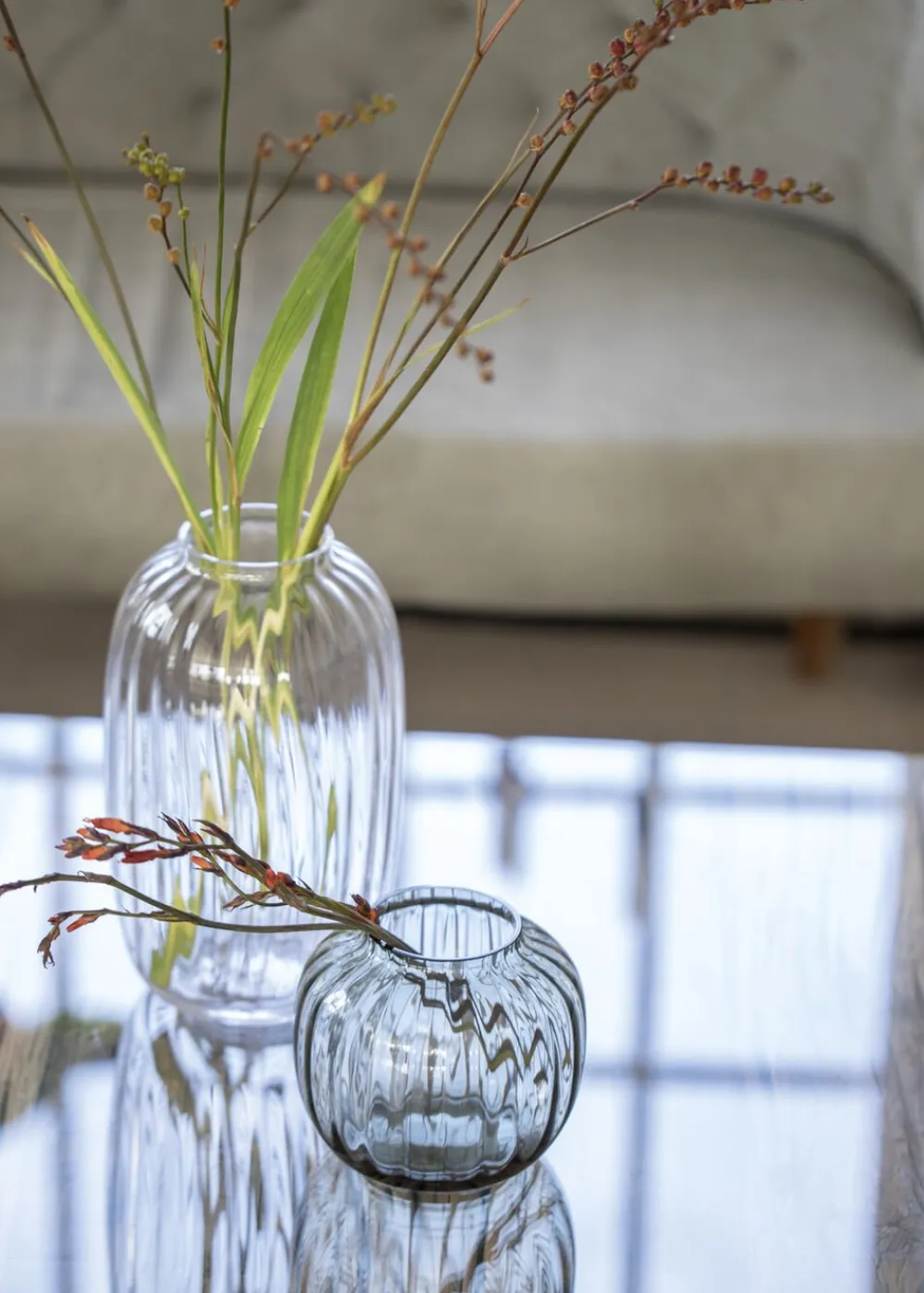 Primula Vase klar H25,5>Holmegaard