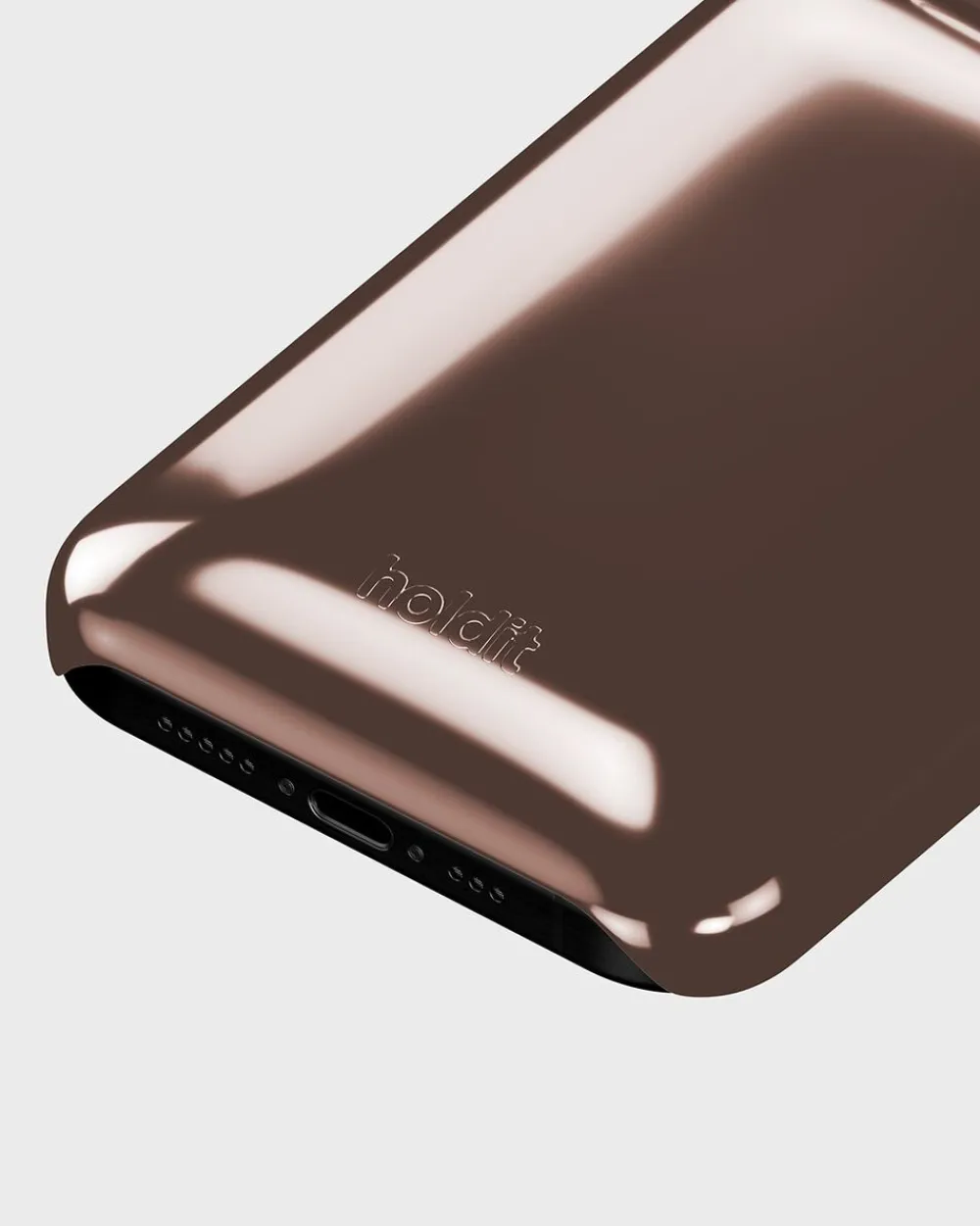 HoldIt Puffy Case iPhone 16 Pro Chocolate Brun Discount