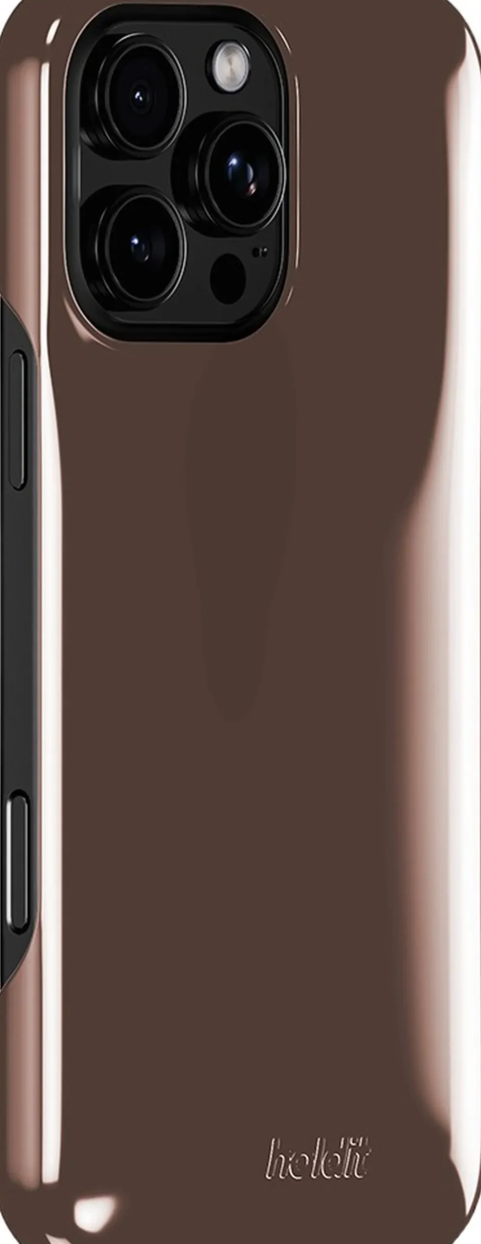 HoldIt Puffy Case iPhone 16 Pro Chocolate Brun Discount