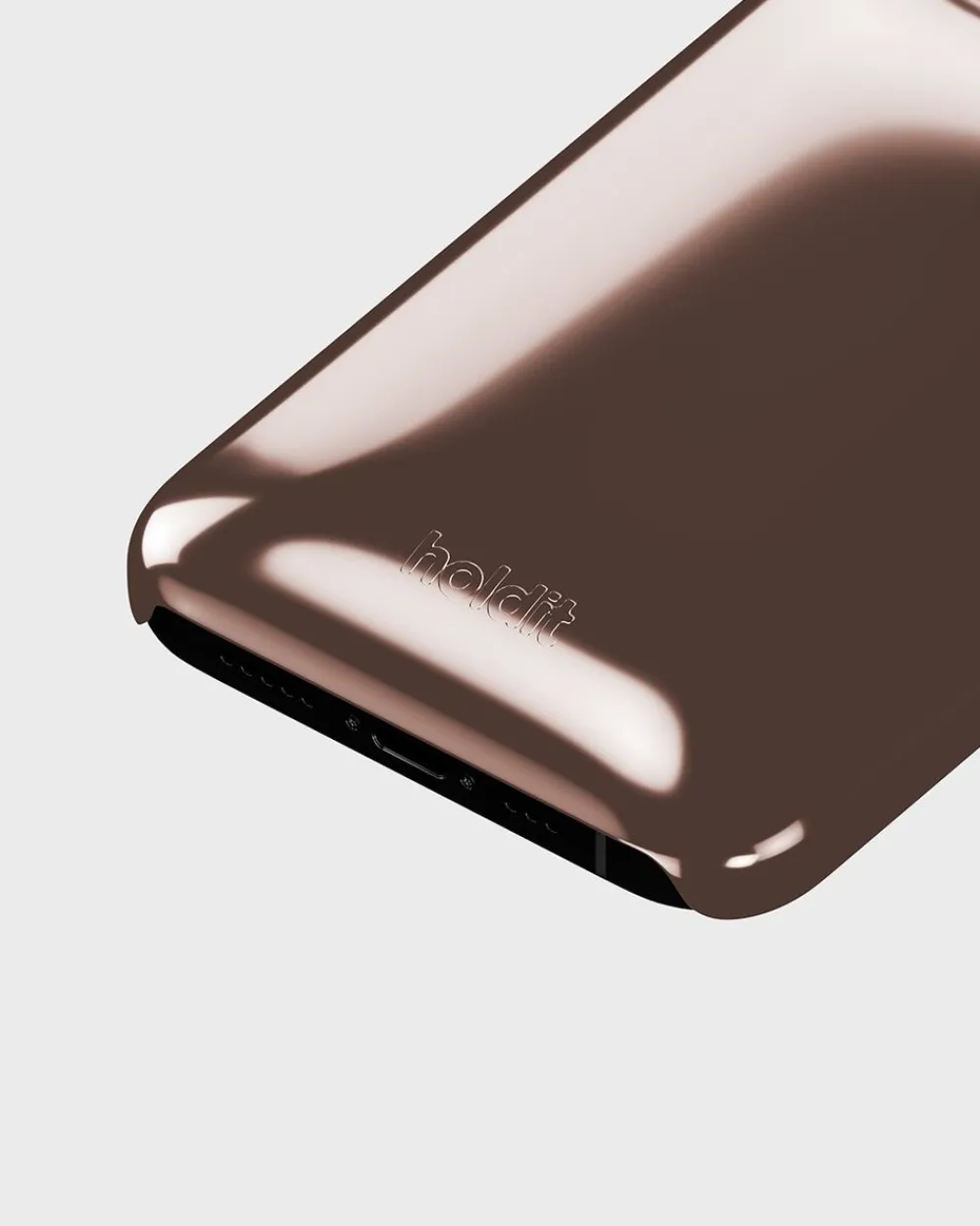 HoldIt Puffy Case iPhone 12/12 Pro Chocolate Brun Hot