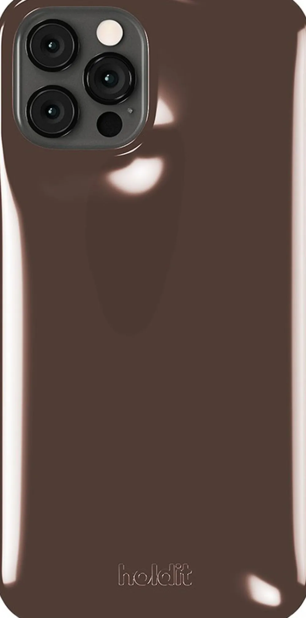 HoldIt Puffy Case iPhone 12/12 Pro Chocolate Brun Hot