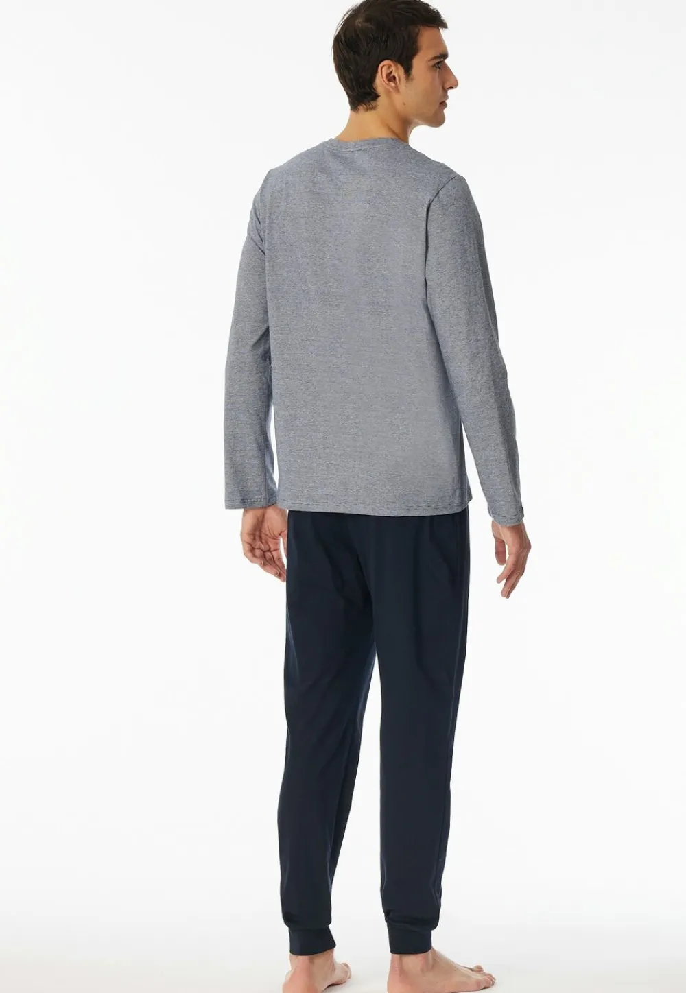 Schiesser Pyjama Long Nightblue Discount