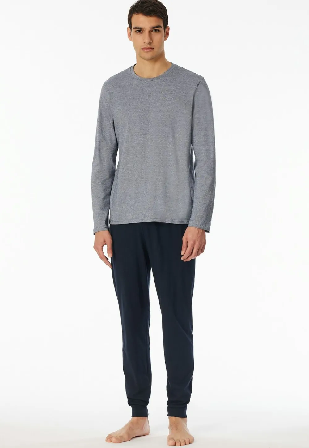 Schiesser Pyjama Long Nightblue Discount