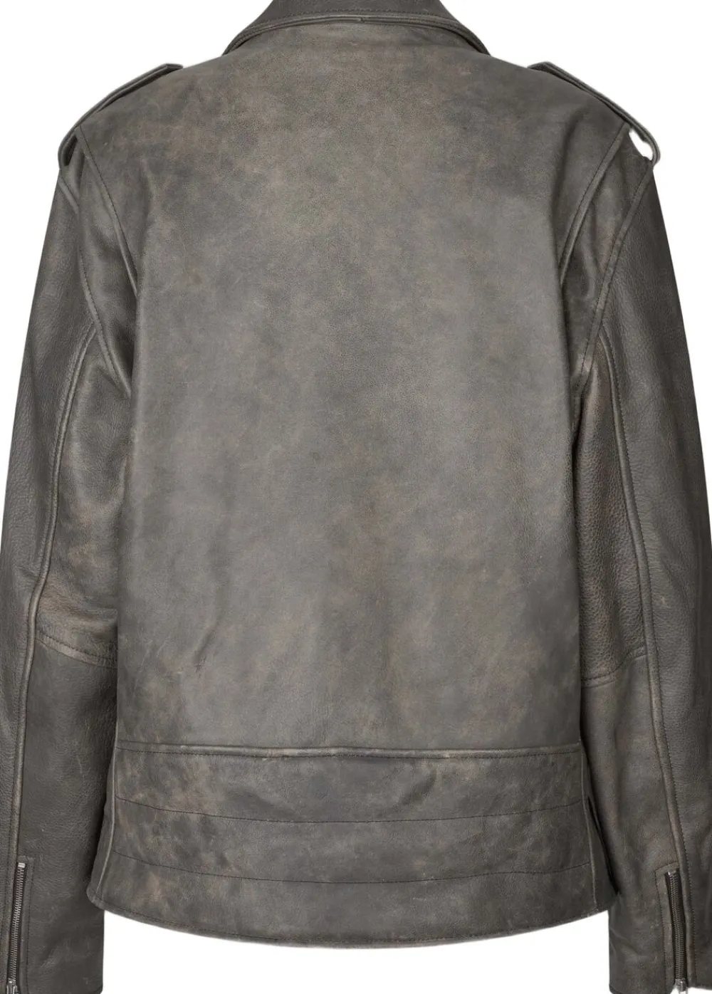 Oval Square Ready Leather Biker Greyn antique Discount