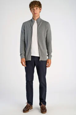 Lindbergh Recycle structure zip cardigan Dk grey Clearance