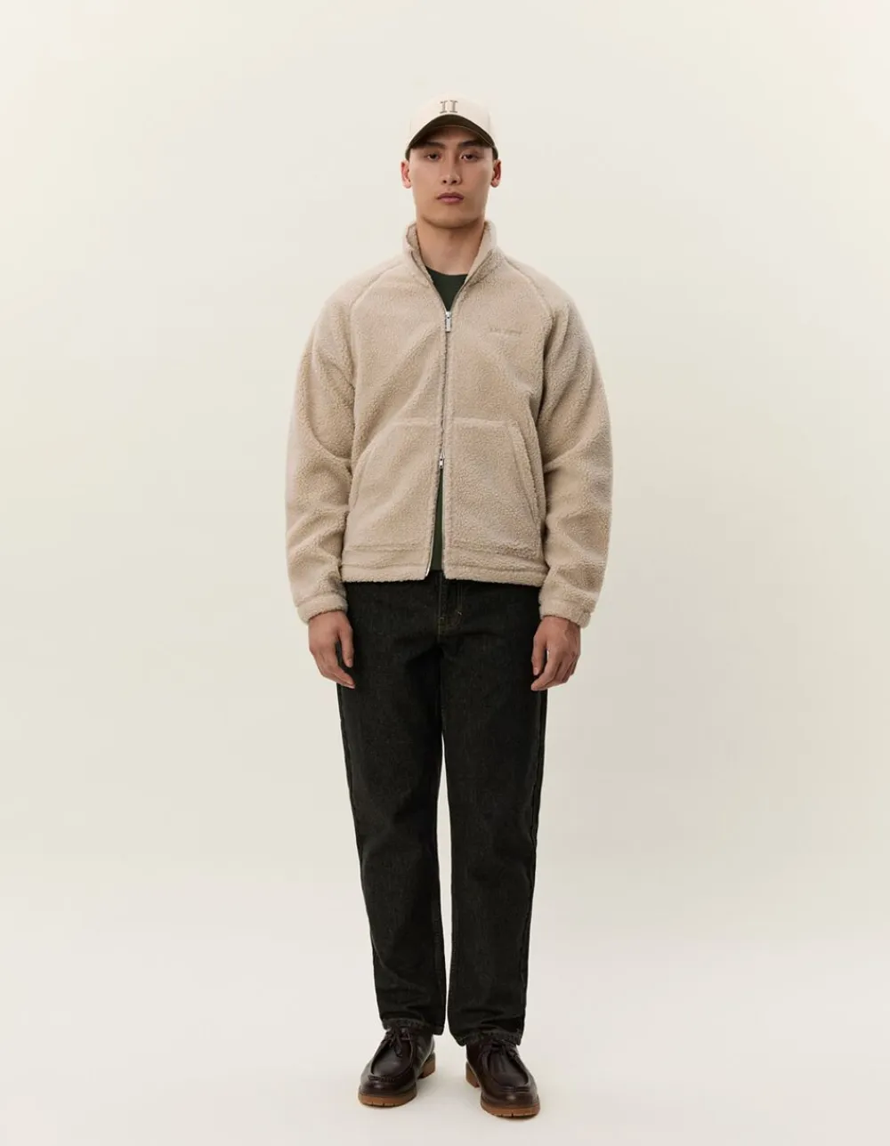 Les Deux Ren Solid Zipper Jacket Light sand