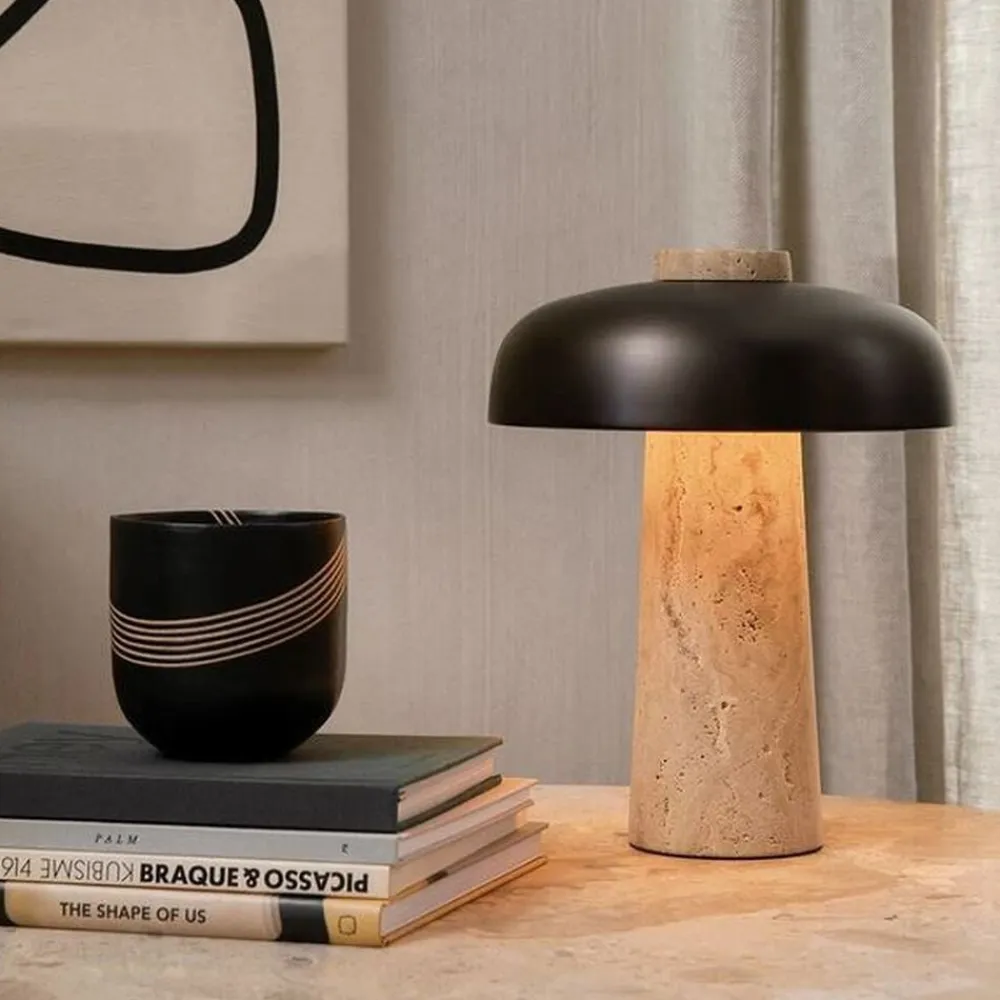 Reverse, Table Lamp, Travertine, Br>Audo Copenhagen Discount