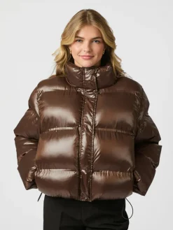 Rhea Shiny Puffer Jacket>Neo Noir Sale
