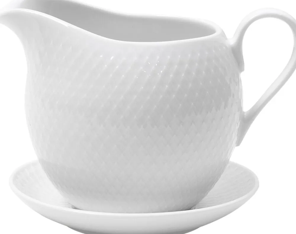 Lyngby Porcelæn Rhombe Saucekande 67 cl hvid porcelæn Online
