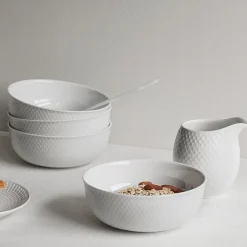 Rhombe Skål Ø15. 5 cm hvid><noscript><img width=
