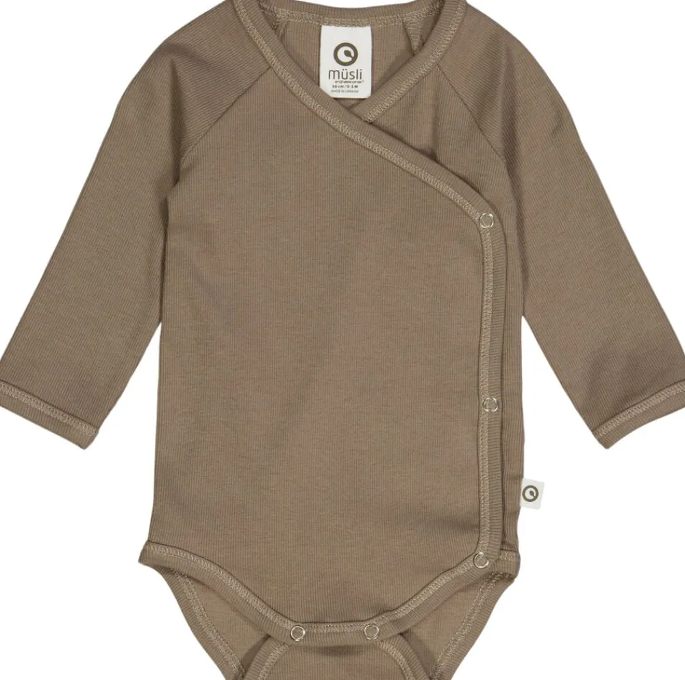 Børn Müsli by Green Cotton Rib l/s body
