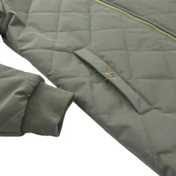 H2O Rubina Quilted lang overgangsjakke Grøn New