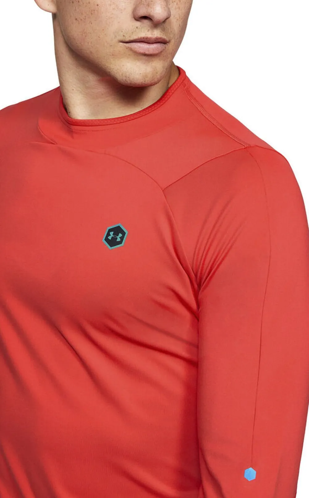 Under Armour RUSH ColdGear Mock Rød